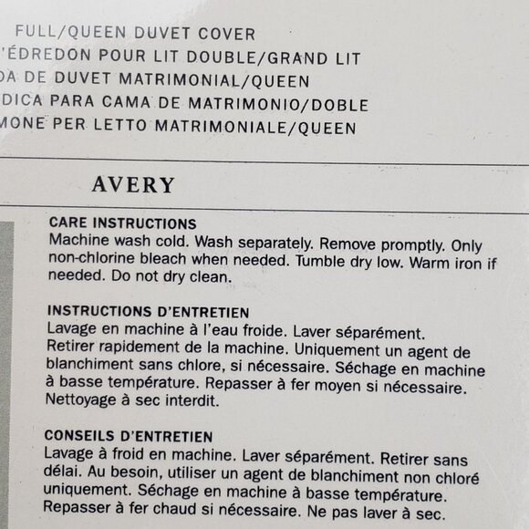 Ralph Lauren Home Avery Full/Queen Duvet Cover Grey Floral Chrysanthemum Heather - Picture 11 of 16